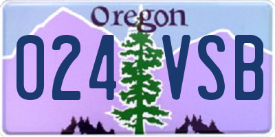 OR license plate 024VSB