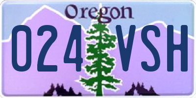 OR license plate 024VSH
