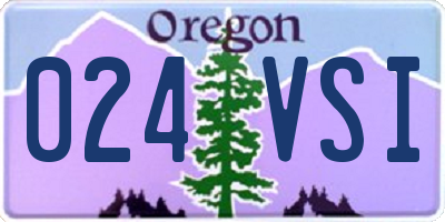 OR license plate 024VSI