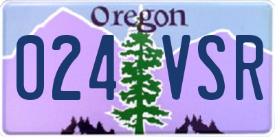 OR license plate 024VSR