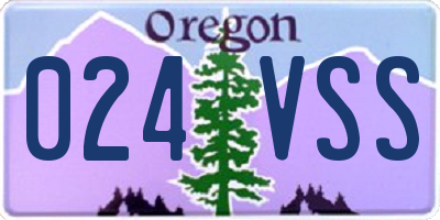 OR license plate 024VSS