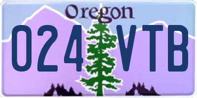 OR license plate 024VTB