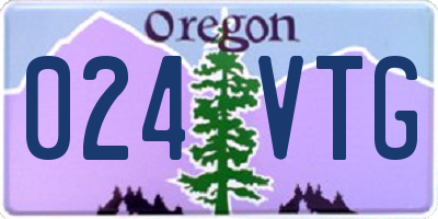 OR license plate 024VTG