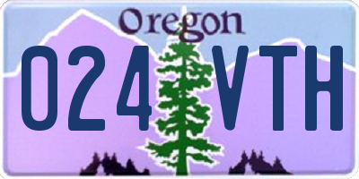 OR license plate 024VTH