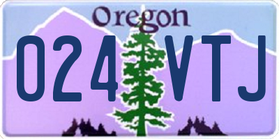 OR license plate 024VTJ