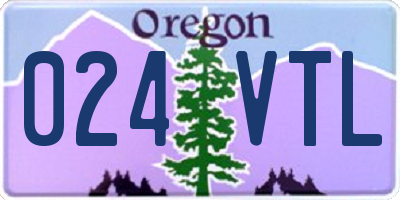 OR license plate 024VTL