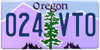 OR license plate 024VTO