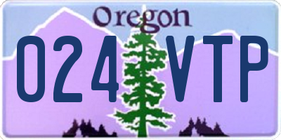OR license plate 024VTP