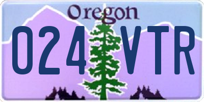OR license plate 024VTR