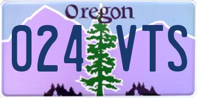 OR license plate 024VTS