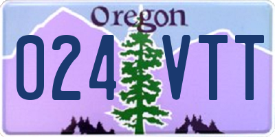 OR license plate 024VTT
