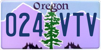 OR license plate 024VTV