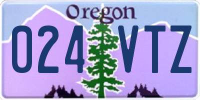 OR license plate 024VTZ