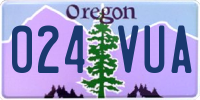 OR license plate 024VUA