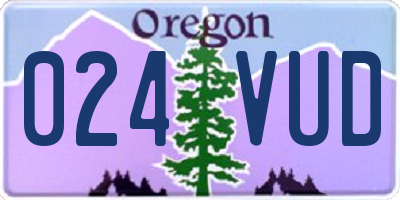 OR license plate 024VUD