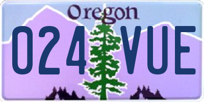 OR license plate 024VUE