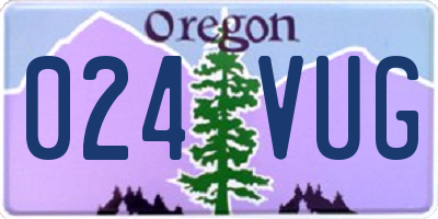 OR license plate 024VUG