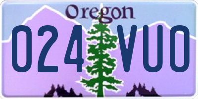 OR license plate 024VUO