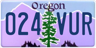 OR license plate 024VUR