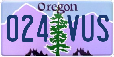 OR license plate 024VUS
