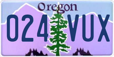 OR license plate 024VUX