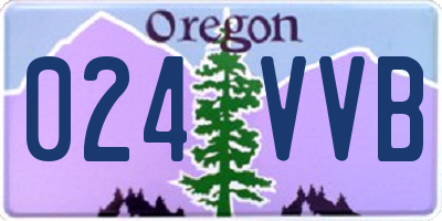 OR license plate 024VVB