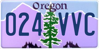 OR license plate 024VVC