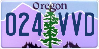 OR license plate 024VVD