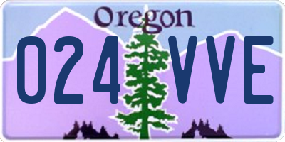 OR license plate 024VVE