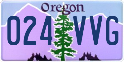 OR license plate 024VVG