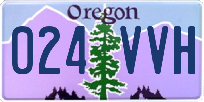 OR license plate 024VVH