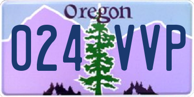 OR license plate 024VVP