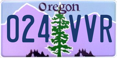 OR license plate 024VVR