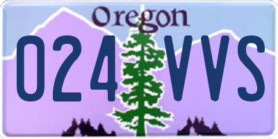 OR license plate 024VVS
