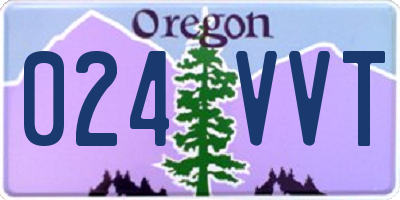 OR license plate 024VVT