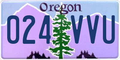 OR license plate 024VVU