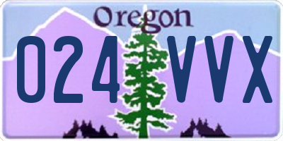 OR license plate 024VVX