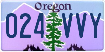 OR license plate 024VVY