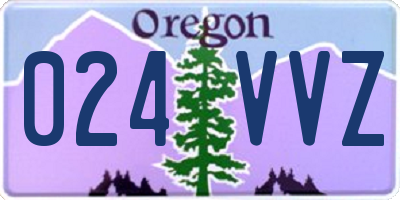 OR license plate 024VVZ
