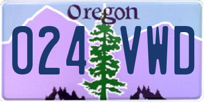 OR license plate 024VWD