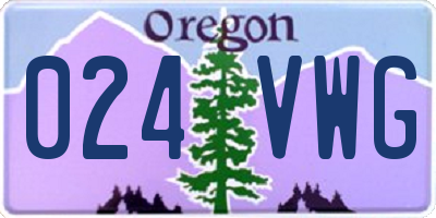 OR license plate 024VWG