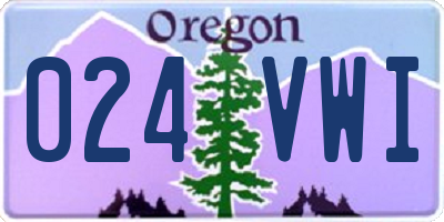 OR license plate 024VWI
