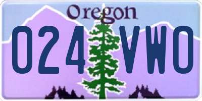 OR license plate 024VWO