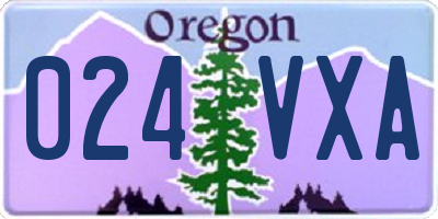 OR license plate 024VXA