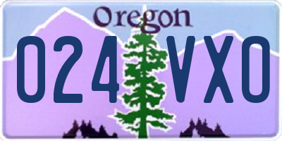 OR license plate 024VXO
