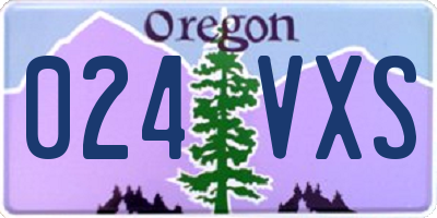 OR license plate 024VXS