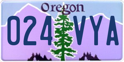 OR license plate 024VYA