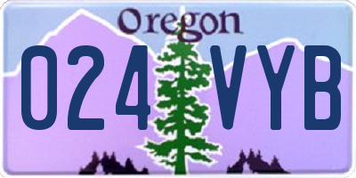 OR license plate 024VYB