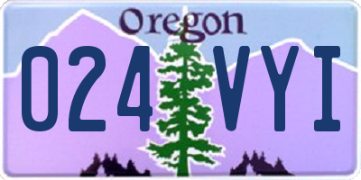 OR license plate 024VYI