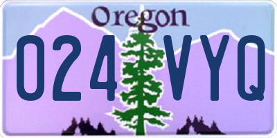 OR license plate 024VYQ